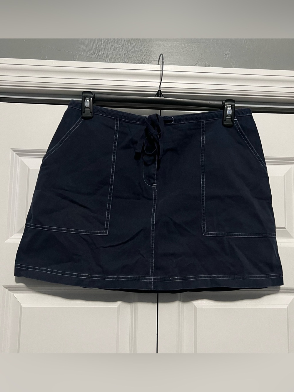 Vintage Y2K NY & Company Navy Blue Khaki Mini Skirt